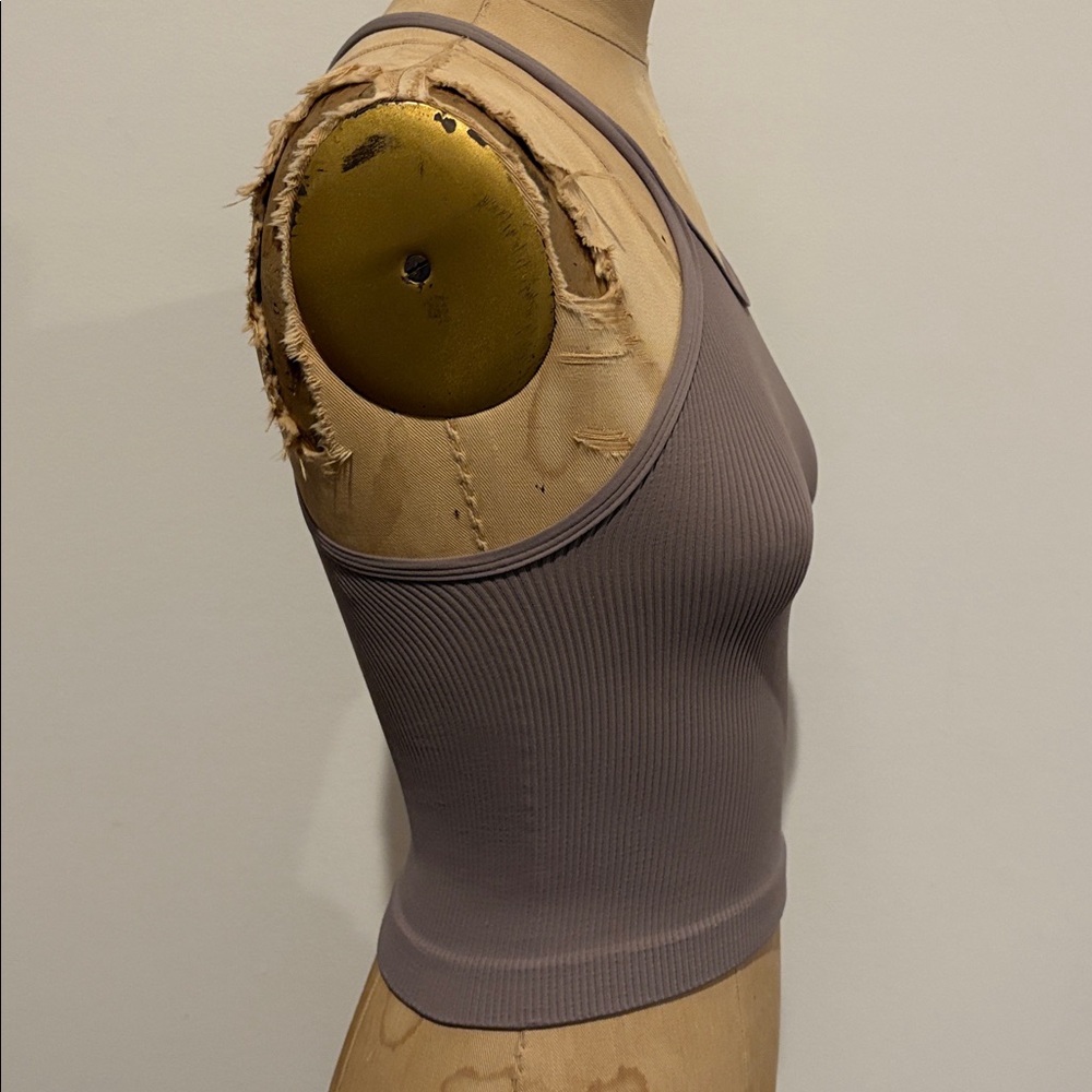 Free People Movement Happiness Runs Mocha Brown Ribbed Women's Tank Top XS - Picture 9 of 11